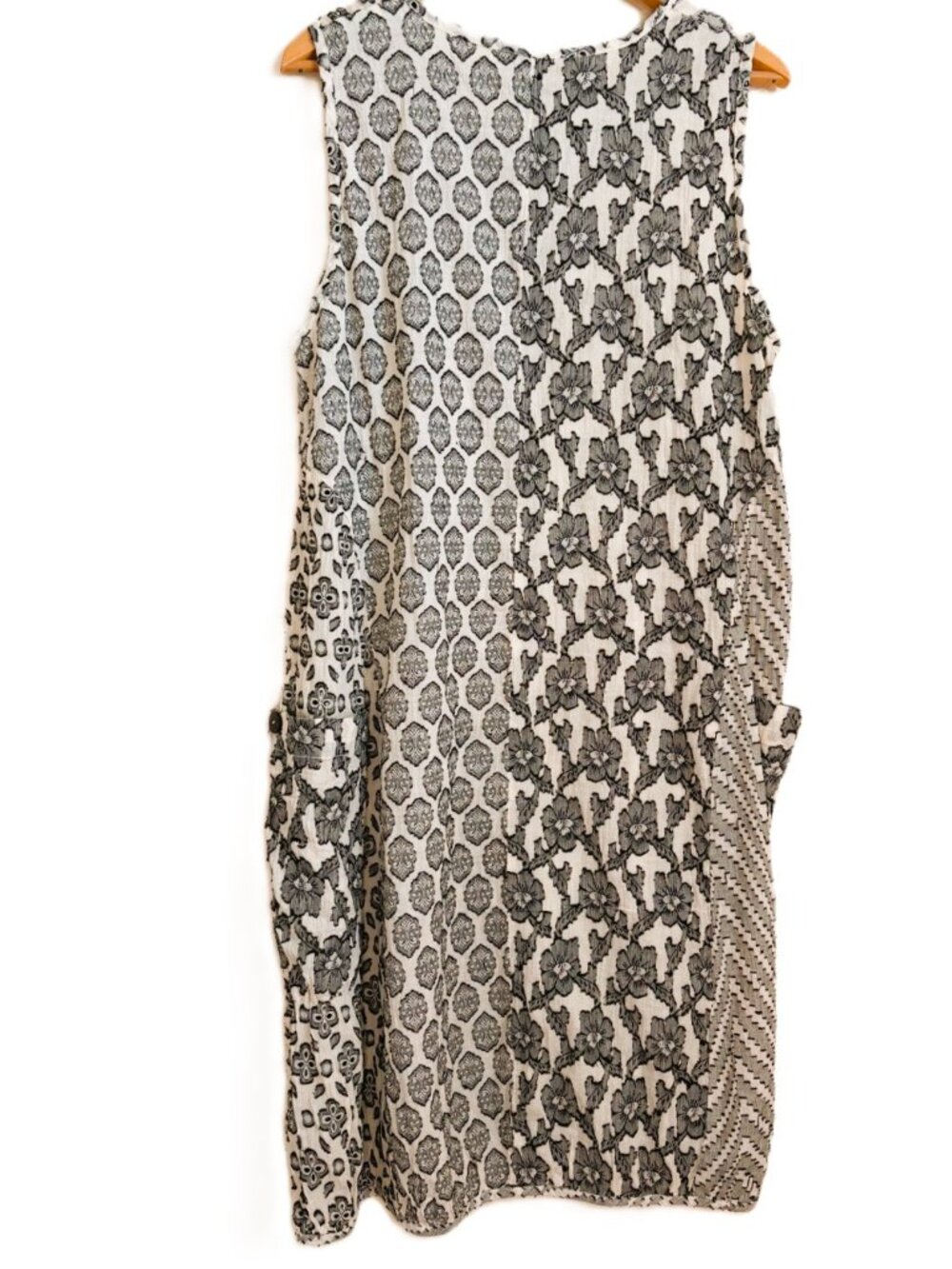 Sacred Threads Lantern Dress S/M Sleeveless Cotton Floral Geometric - Picture 2 of 11